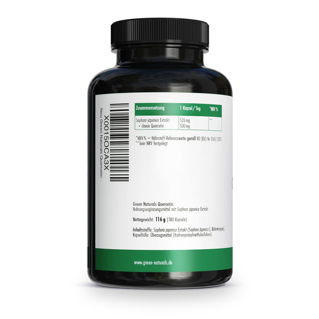 GREEN NATURALS® Quercetin 500 mg hochdosiert vegan