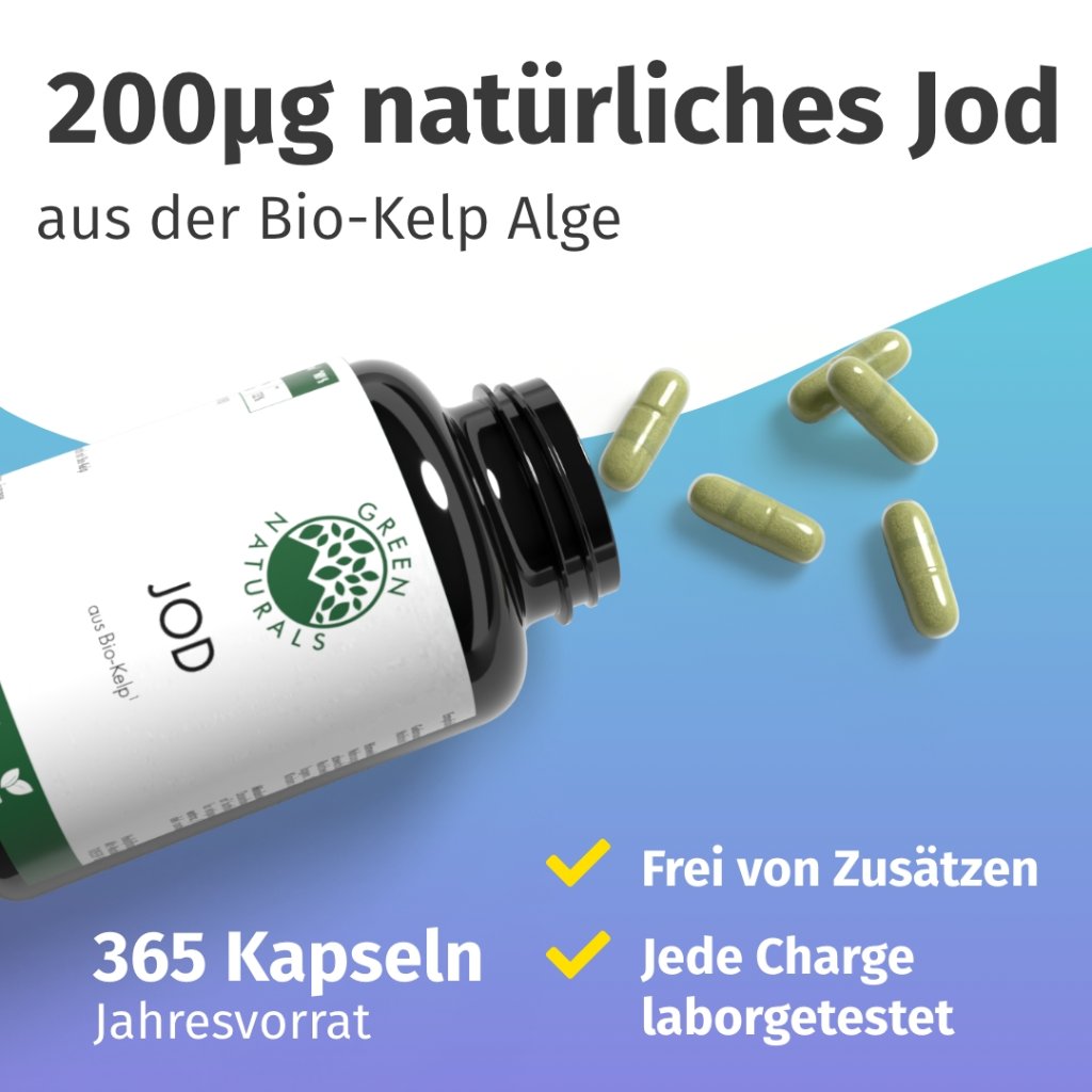 GREEN NATURALS Jod aus Bio-Kelp 200 ug