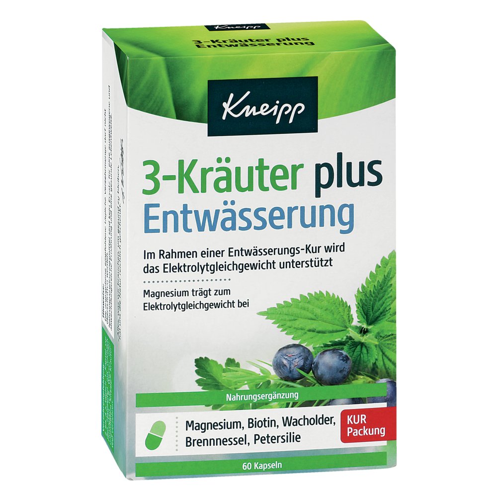 KNEIPP 3-Kräuter plus Entwässerung Kapseln