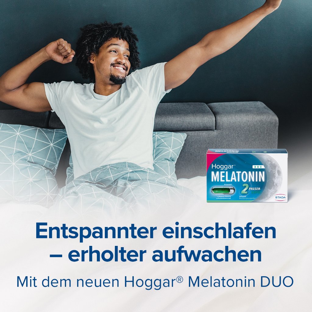 HOGGAR Melatonin DUO Einschlaf-Kapseln