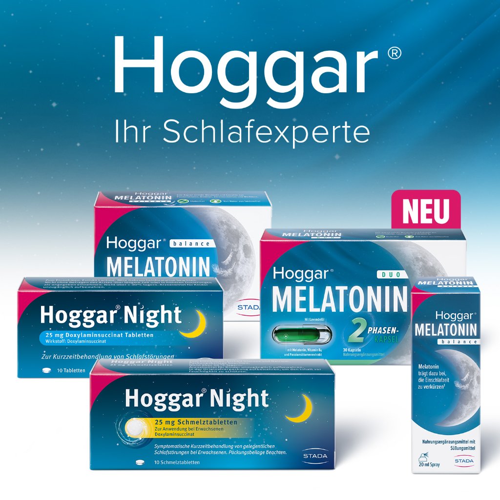 HOGGAR Melatonin DUO Einschlaf-Kapseln