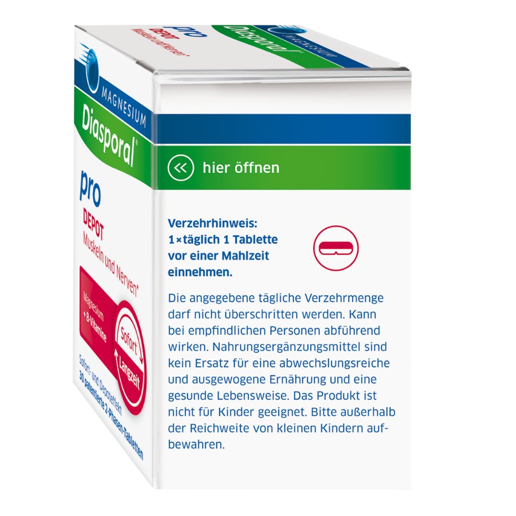 Magnesium-Diasporal® Pro DEPOT Muskeln und Nerven, 2-Phasen-Tabletten