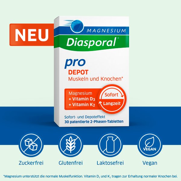 Magnesium-Diasporal® Pro DEPOT Muskeln und Knochen, 2-Phasen-Tabl.