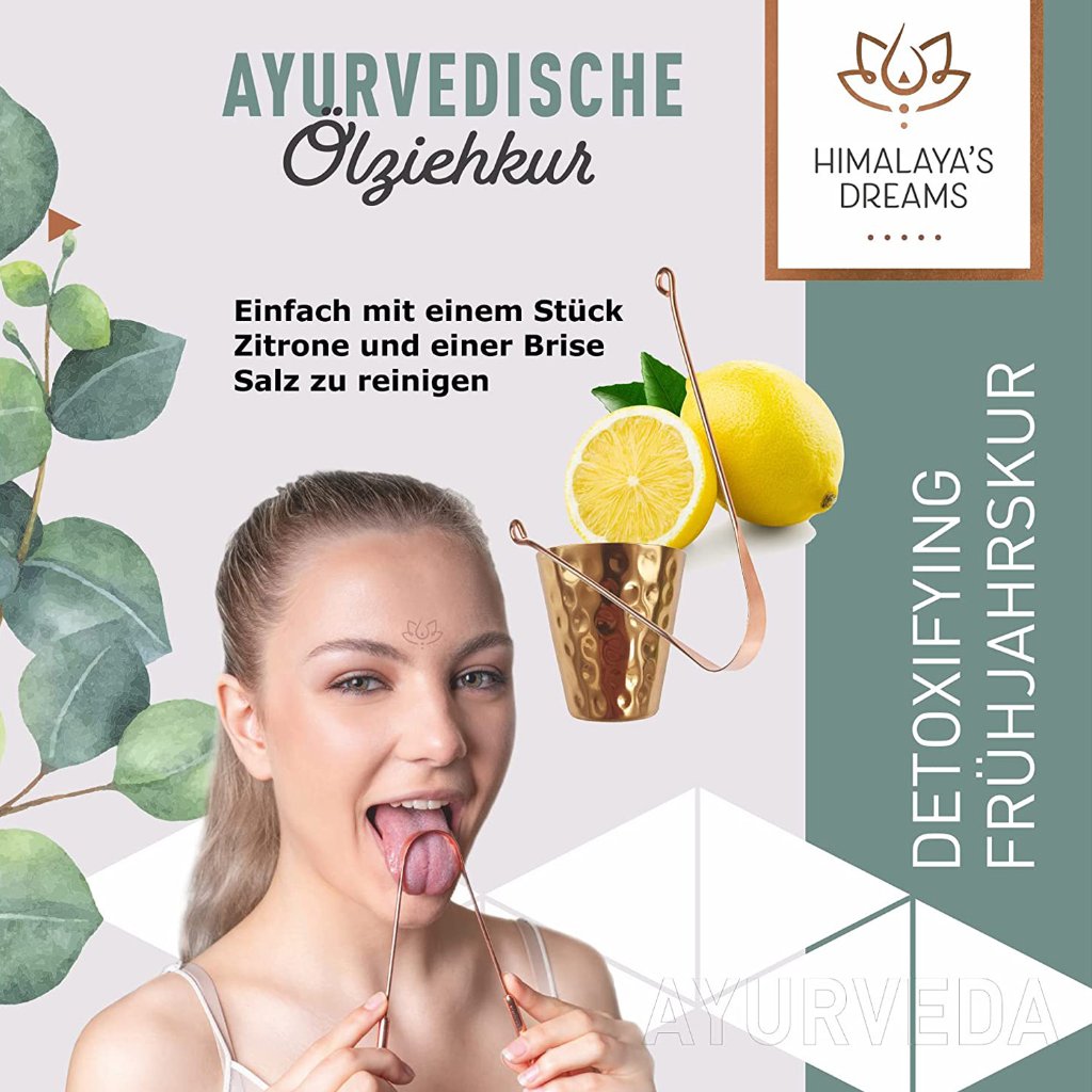 HIMALAYA'S Dreams Ayurveda Kupferbecher Zungenrein