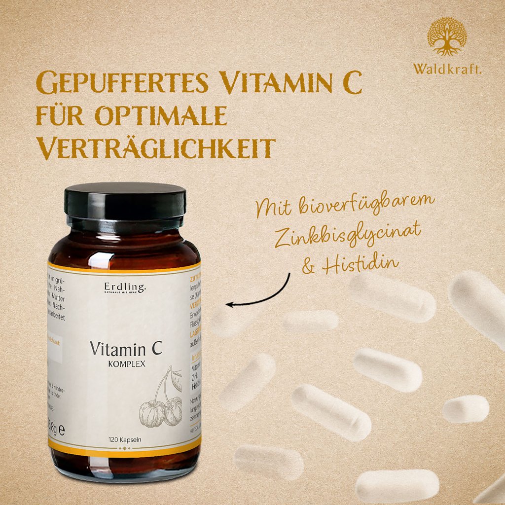 Erdling Vitamin C Komplex mit Zink + Histidin