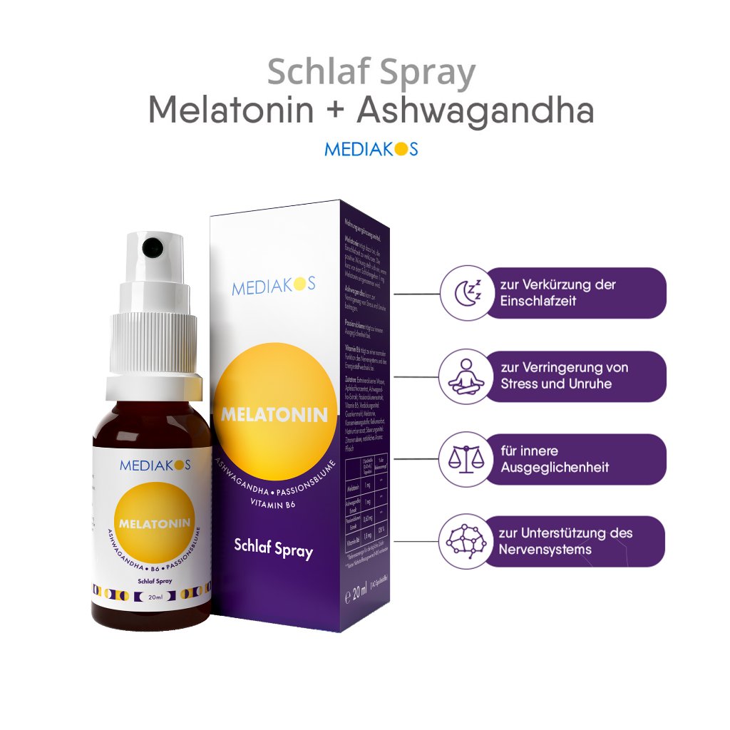 Melatonin Ashwagandha Mediakos® Schlaf Spray