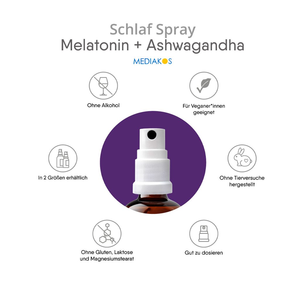 Melatonin Ashwagandha Mediakos® Schlaf Spray