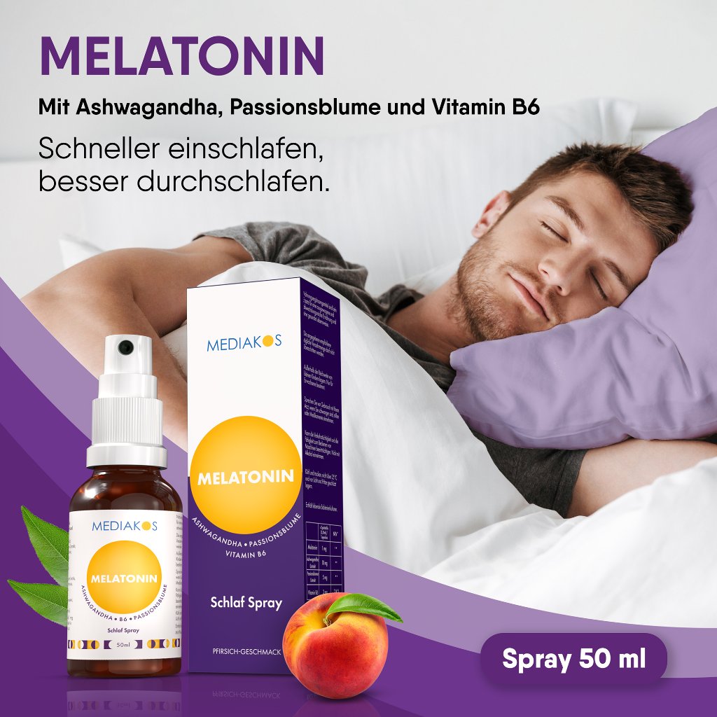 Mediakos® Melatonin Ashwagandha Schlaf Spray