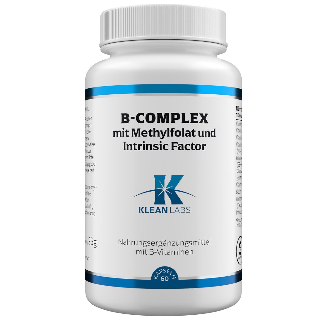Klean Labs B-Complex mit Methylfolat + Intrinsic F