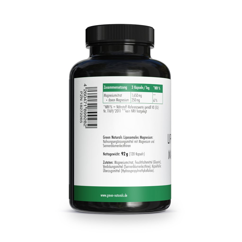 GREEN NATURALS Magnesiumcitrat liposomal vegan