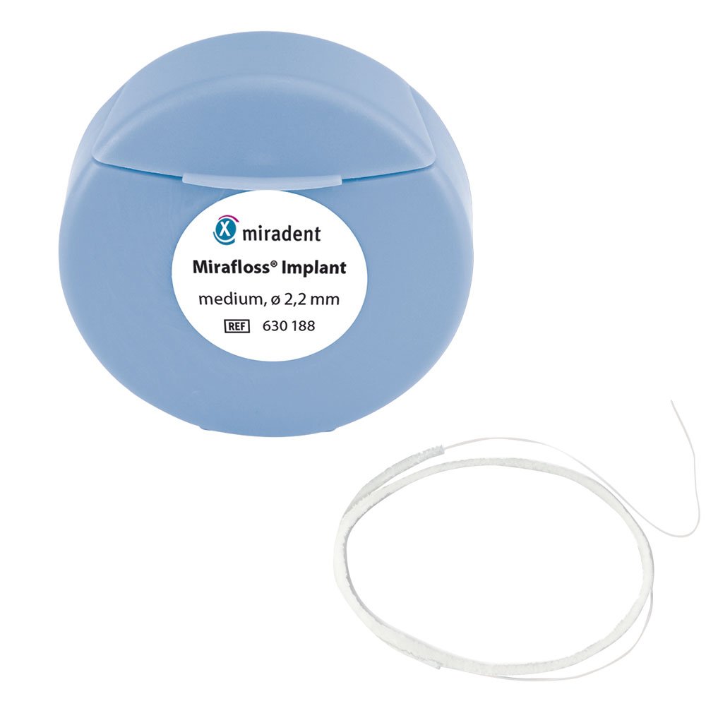 MIRADENT Zahnseide Mirafloss Implant medium 2,2mm
