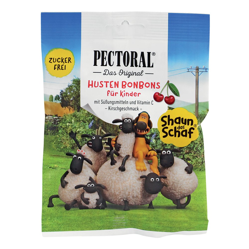 PECTORAL® Shaun das Schaf Hustenbonbon für Kinder zuckerfrei, 20 Beutel