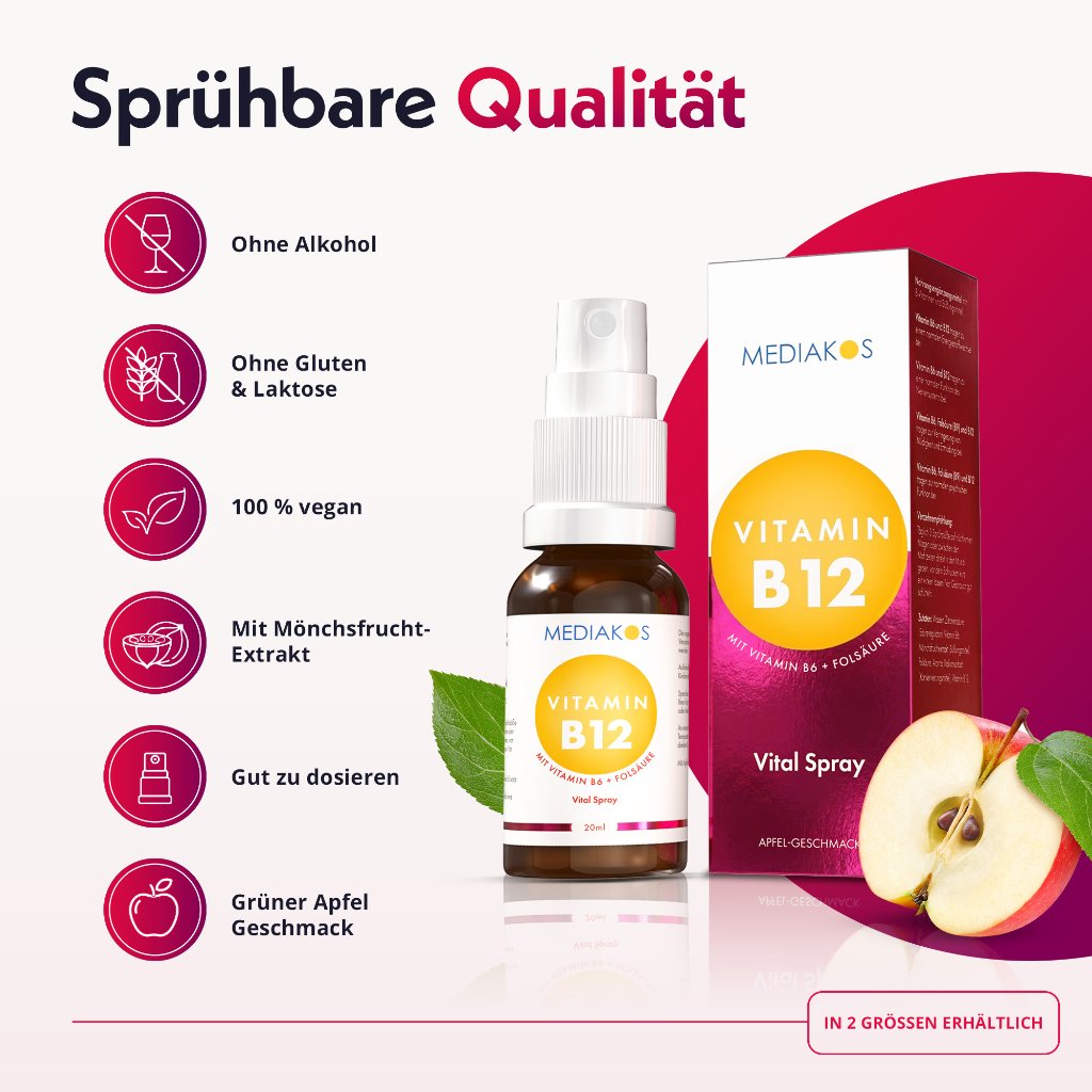 Mediakos® Vitamin B12 + B6 + Folsäure Vital Spray