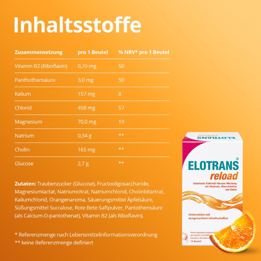 ELOTRANS reload Elektrolyt-Pulver mit Vitaminen