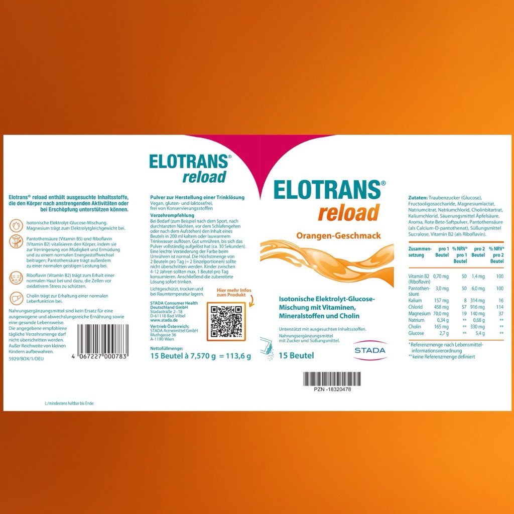 ELOTRANS reload Elektrolyt-Pulver mit Vitaminen