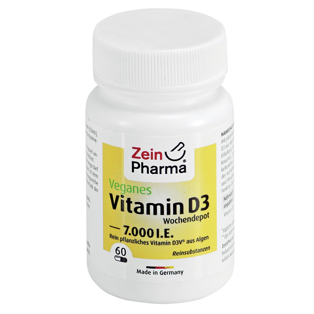 VEGANE Vitamin D3 7000 I.E. Wochendepot Kapseln