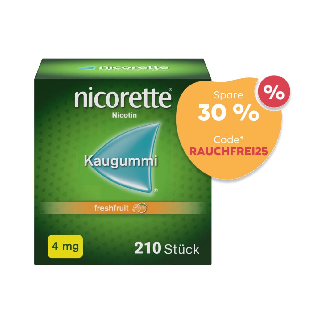 nicorette Kaugummi 4 mg freshfruit 210 Stück