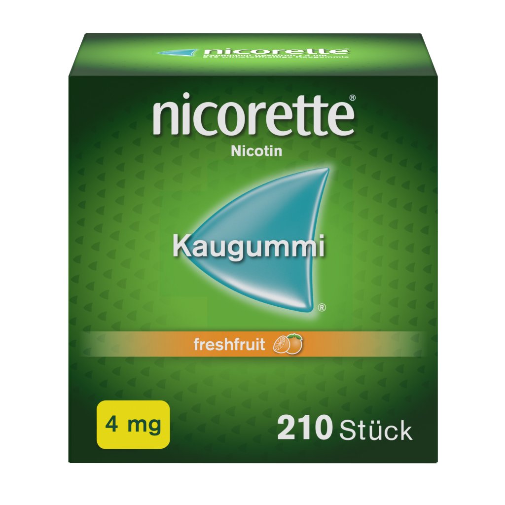 nicorette Kaugummi 4 mg freshfruit 210 Stück