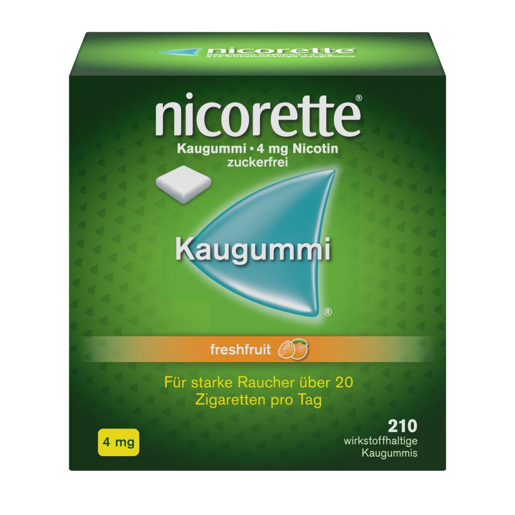 nicorette Kaugummi 4 mg freshfruit 210 Stück