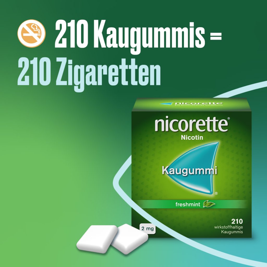nicorette Kaugummi 4 mg freshfruit 210 Stück