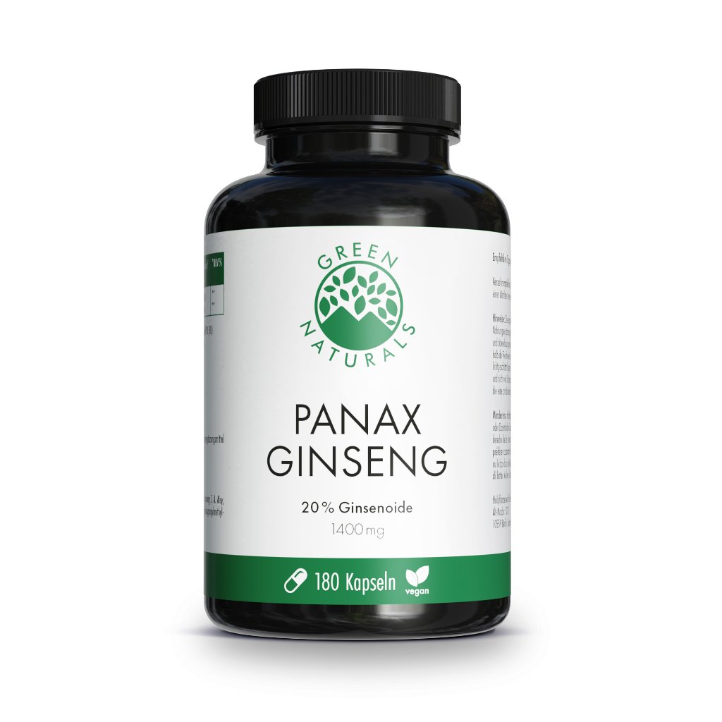 GREEN NATURALS Panax Ginseng hochdos.vegan Kapseln