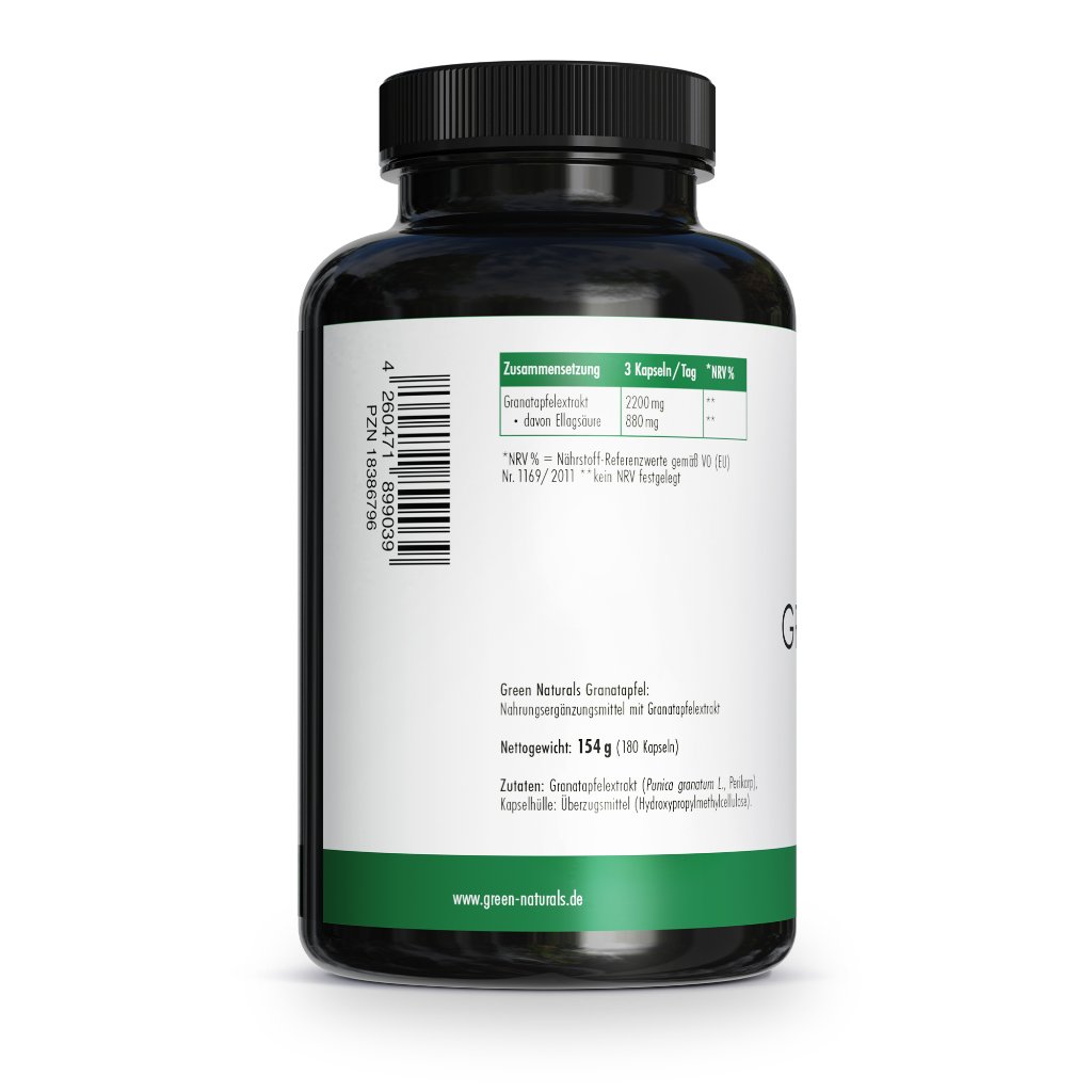 GREEN NATURALS Granatapfel + 40% Ellagsäure