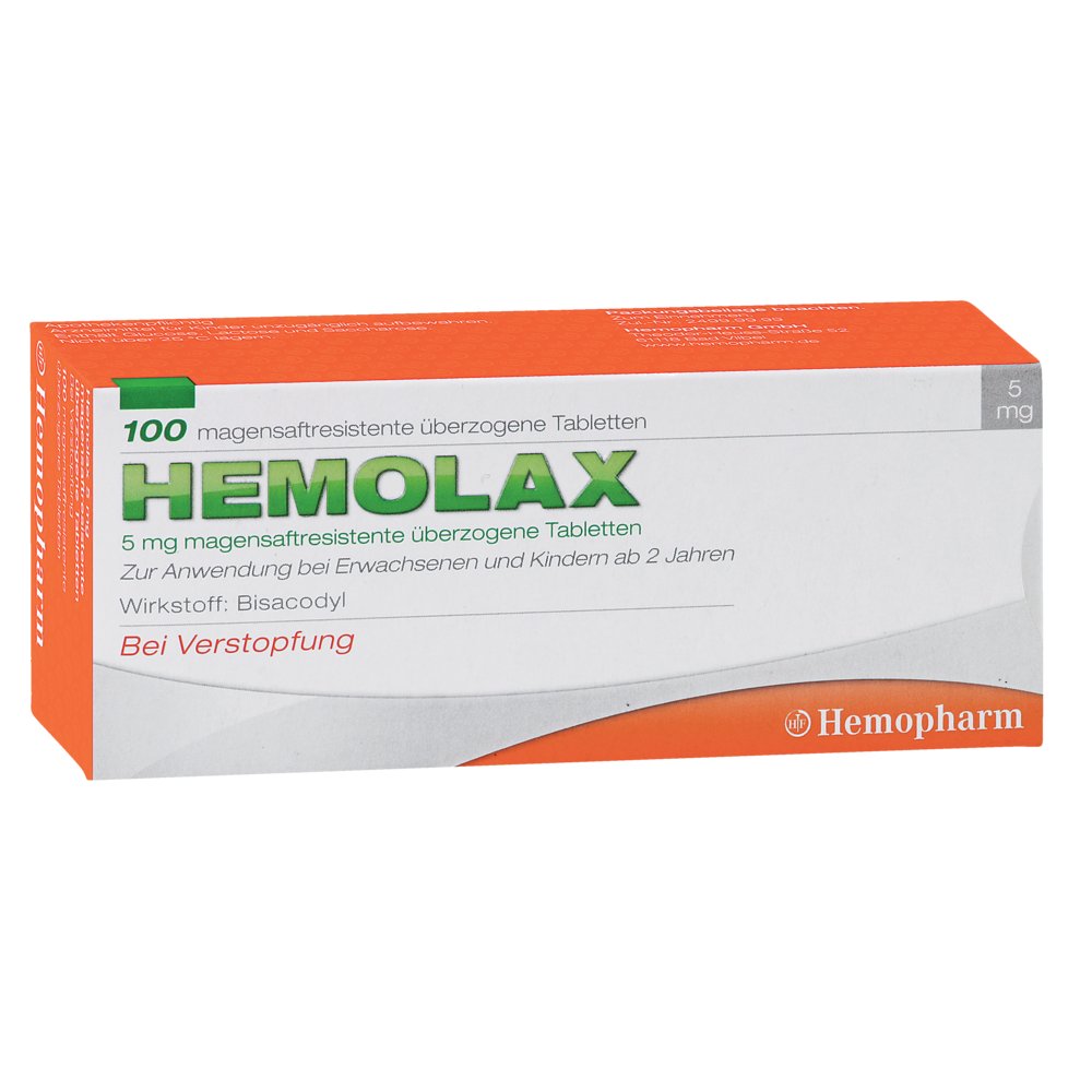 HEMOLAX 5 mg magensaftresistente überzogene Tabl.