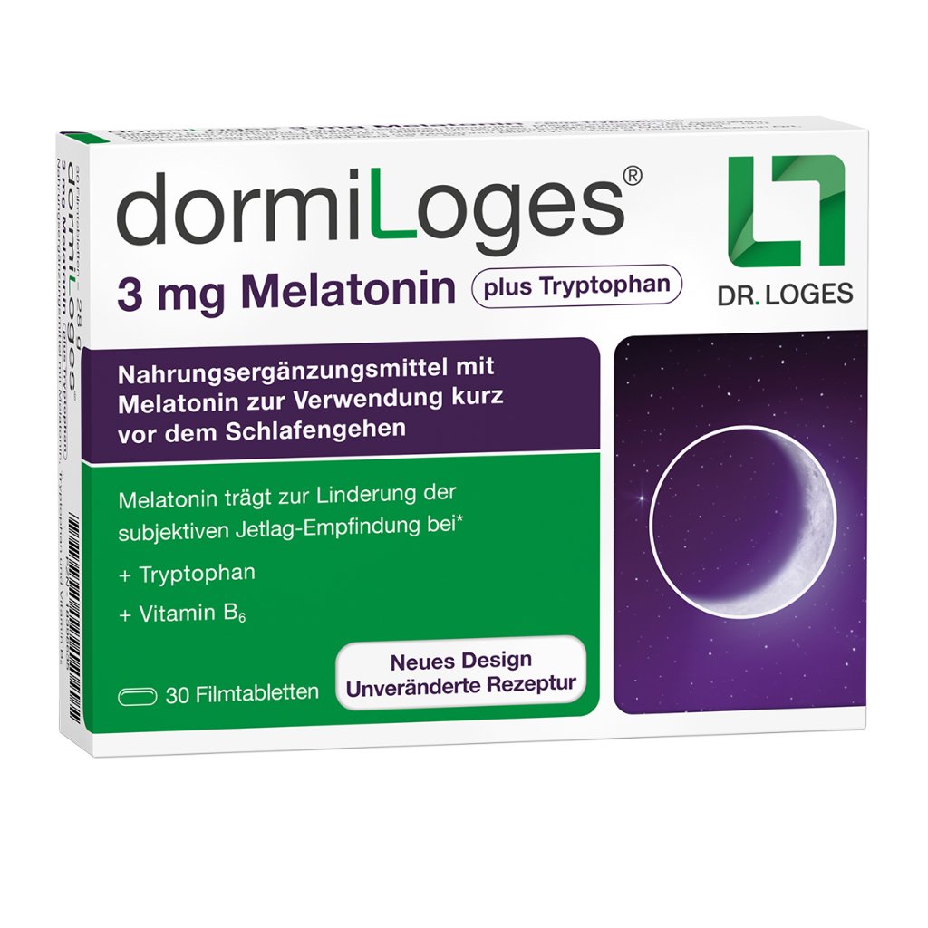 DORMILOGES 3 mg Melatonin plus Tryptophan Filmtab.