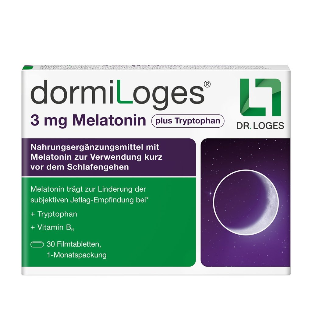 DORMILOGES 3 mg Melatonin plus Tryptophan Filmtab.