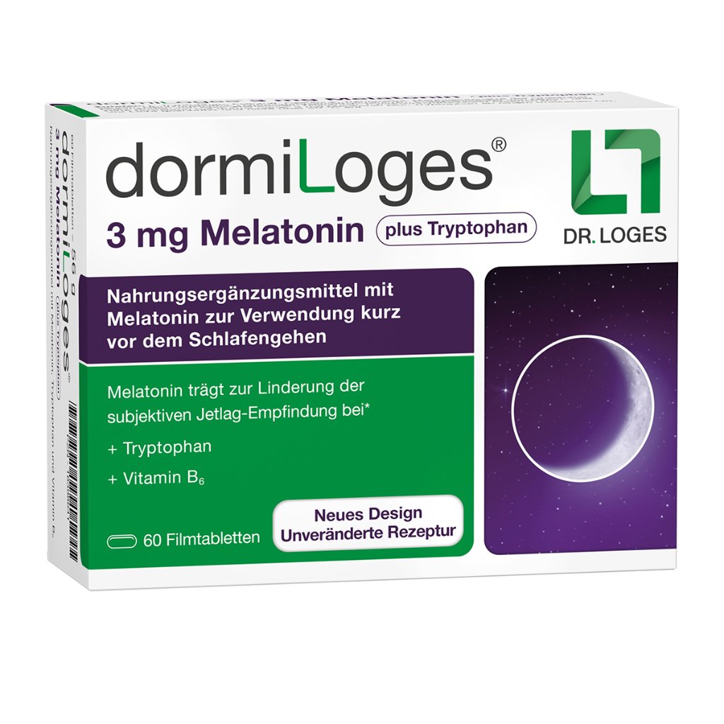 DORMILOGES 3 mg Melatonin plus Tryptophan Filmtab.