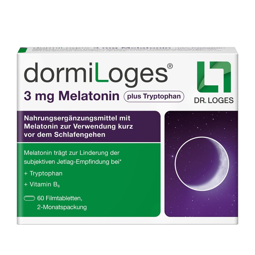 DORMILOGES 3 mg Melatonin plus Tryptophan Filmtab.