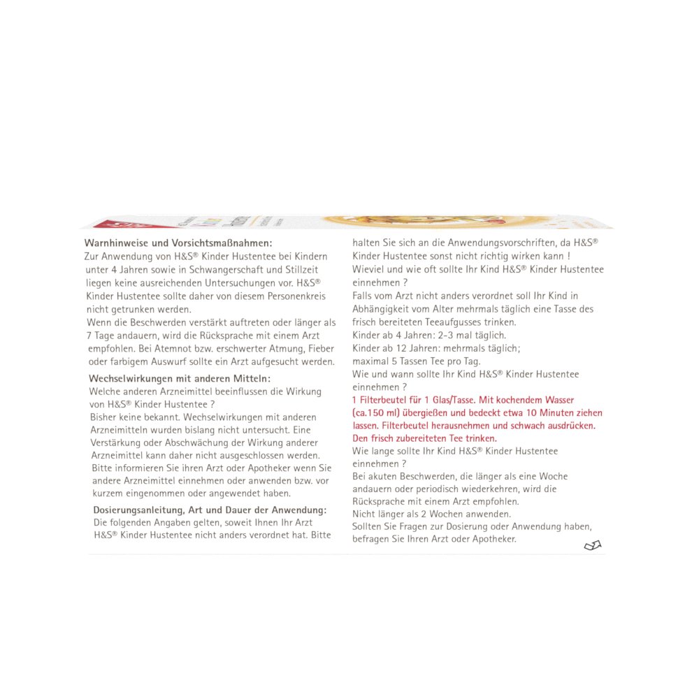 H&S Kinder Hustentee