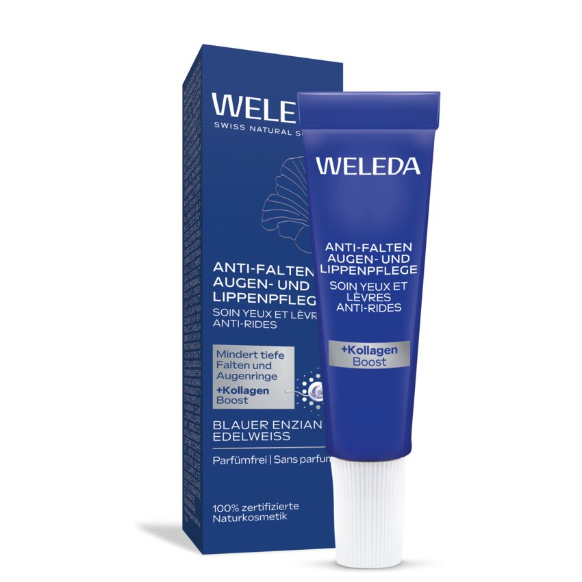 WELEDA Anti-Falten Aug.&Lippenpfl.bl.Enz.&Edelwei.