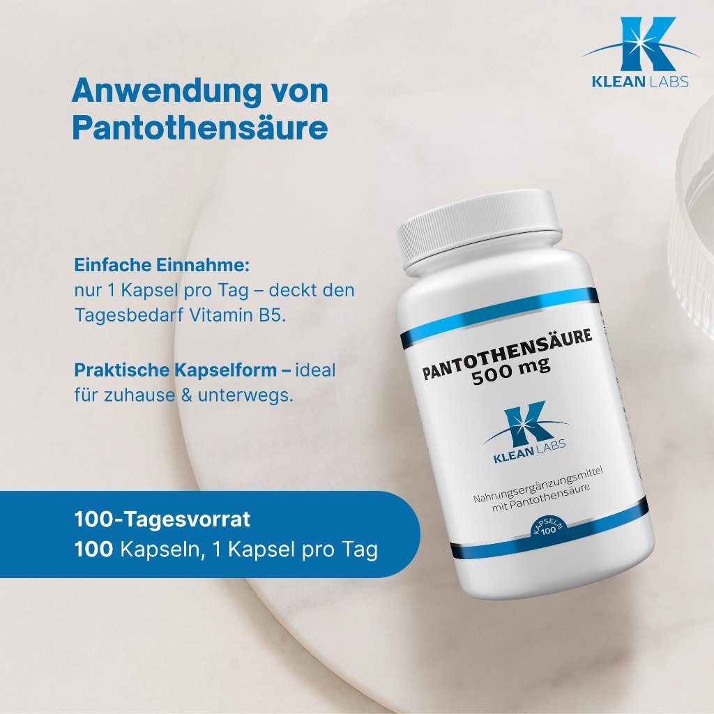 Klean Labs Pantothensäure (B5) 500 mg