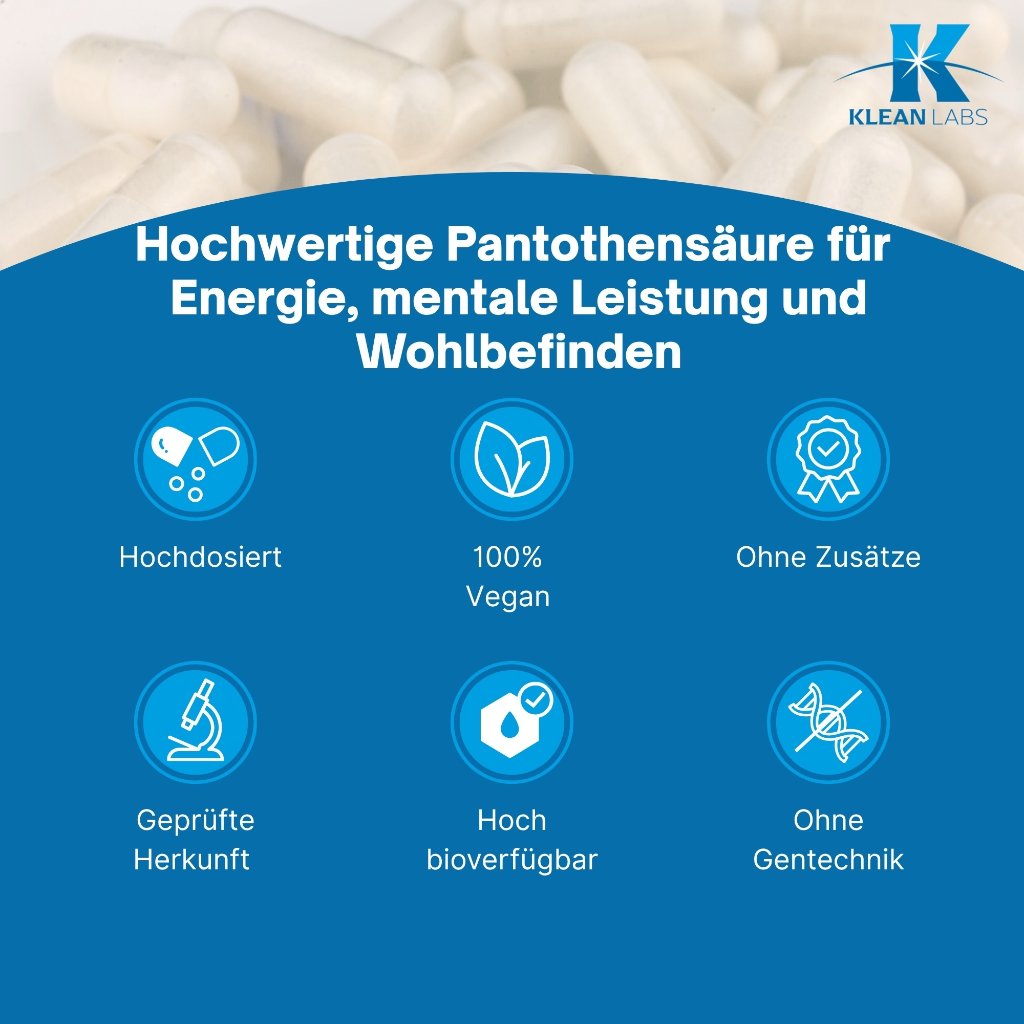 Klean Labs Pantothensäure (B5) 500 mg