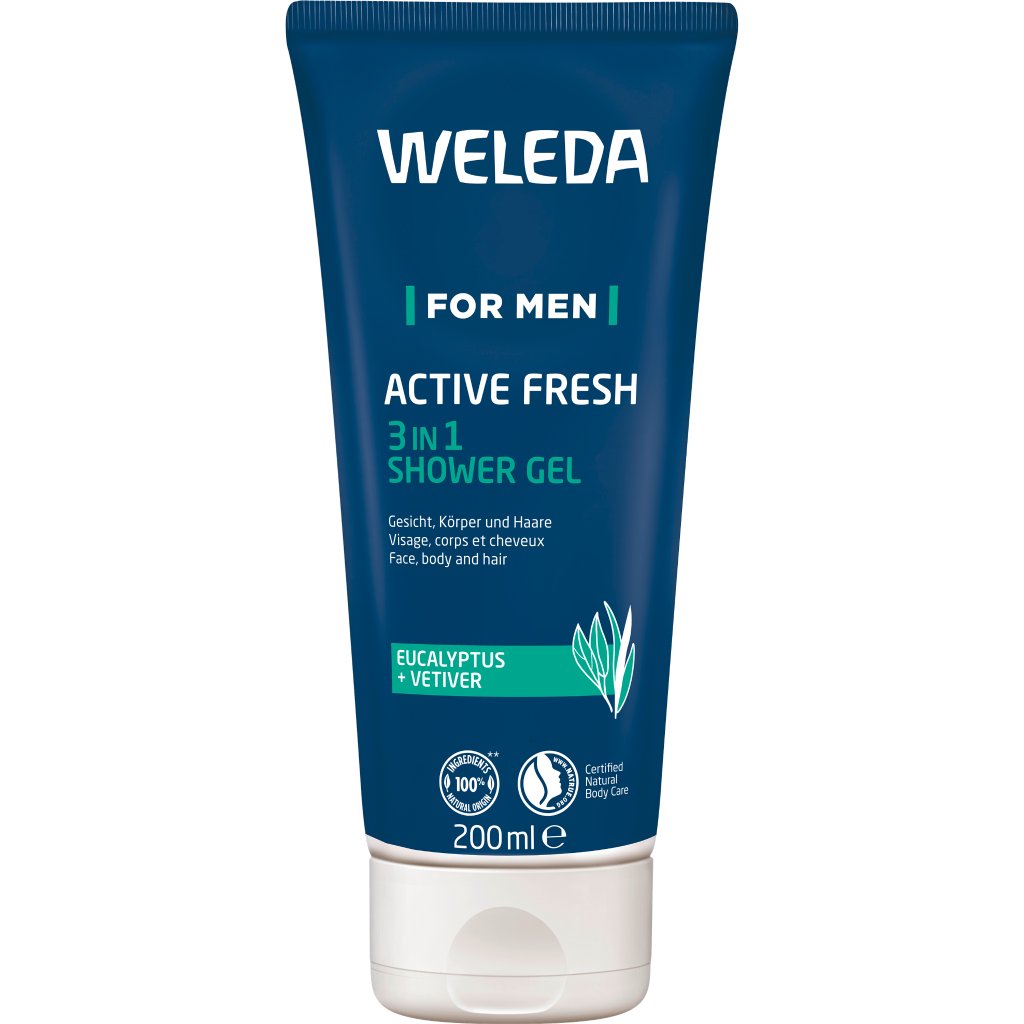 WELEDA for Men Active Fresh 3in1 Shower Gel