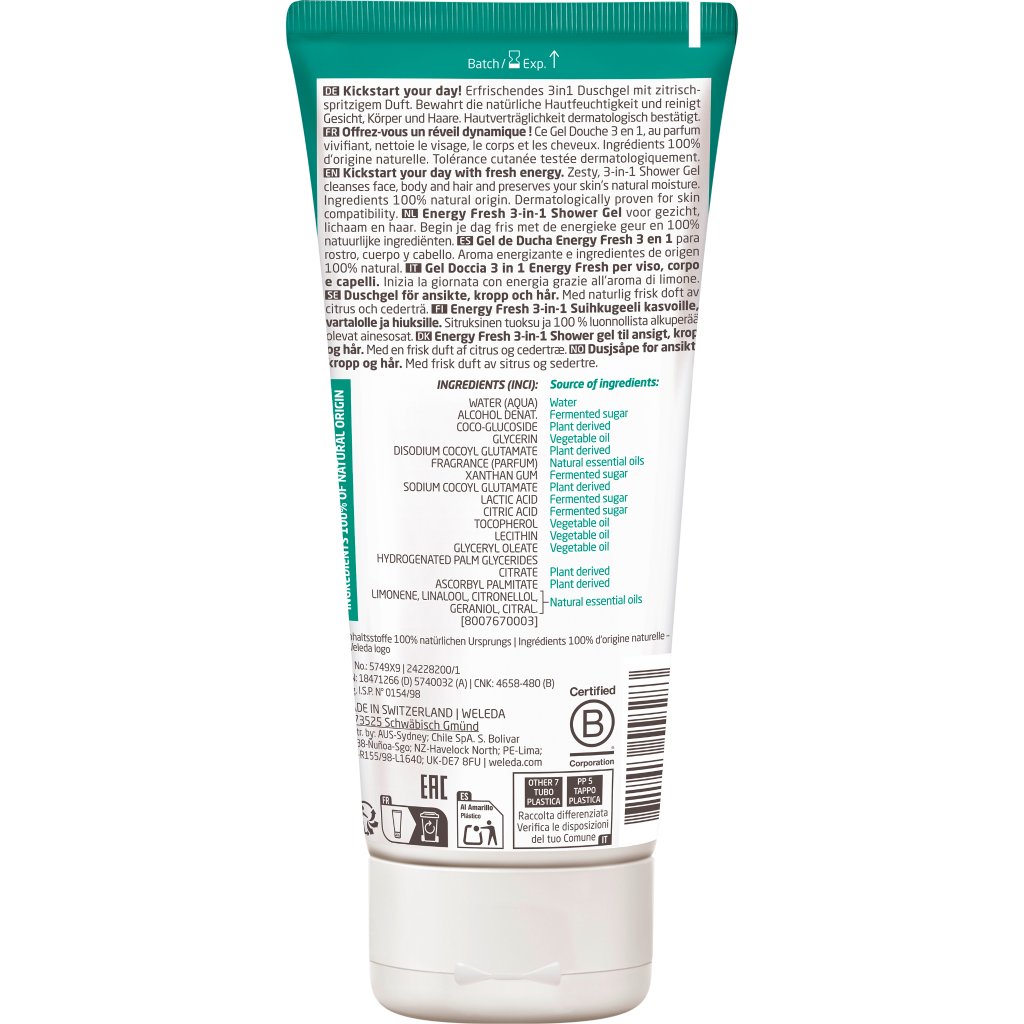 WELEDA for Men Energy Fresh 3in1 Shower Gel