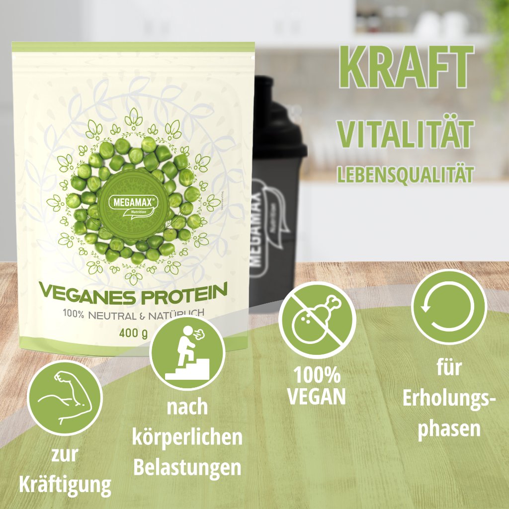100% NATÜRLICHES Protein vegan Megamax Pulver