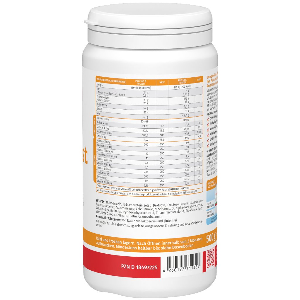 AUFBAUKOST vegan Vanille Megamax Pulver