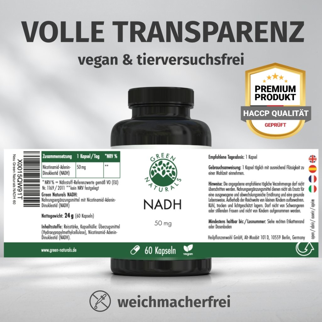 GREEN NATURALS NADH vegan und hochdosiert