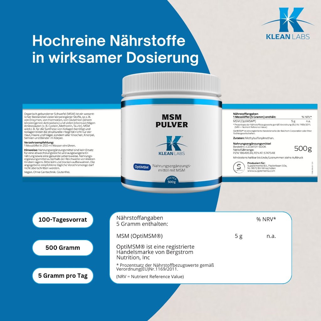 Klean Labs MSM Pulver