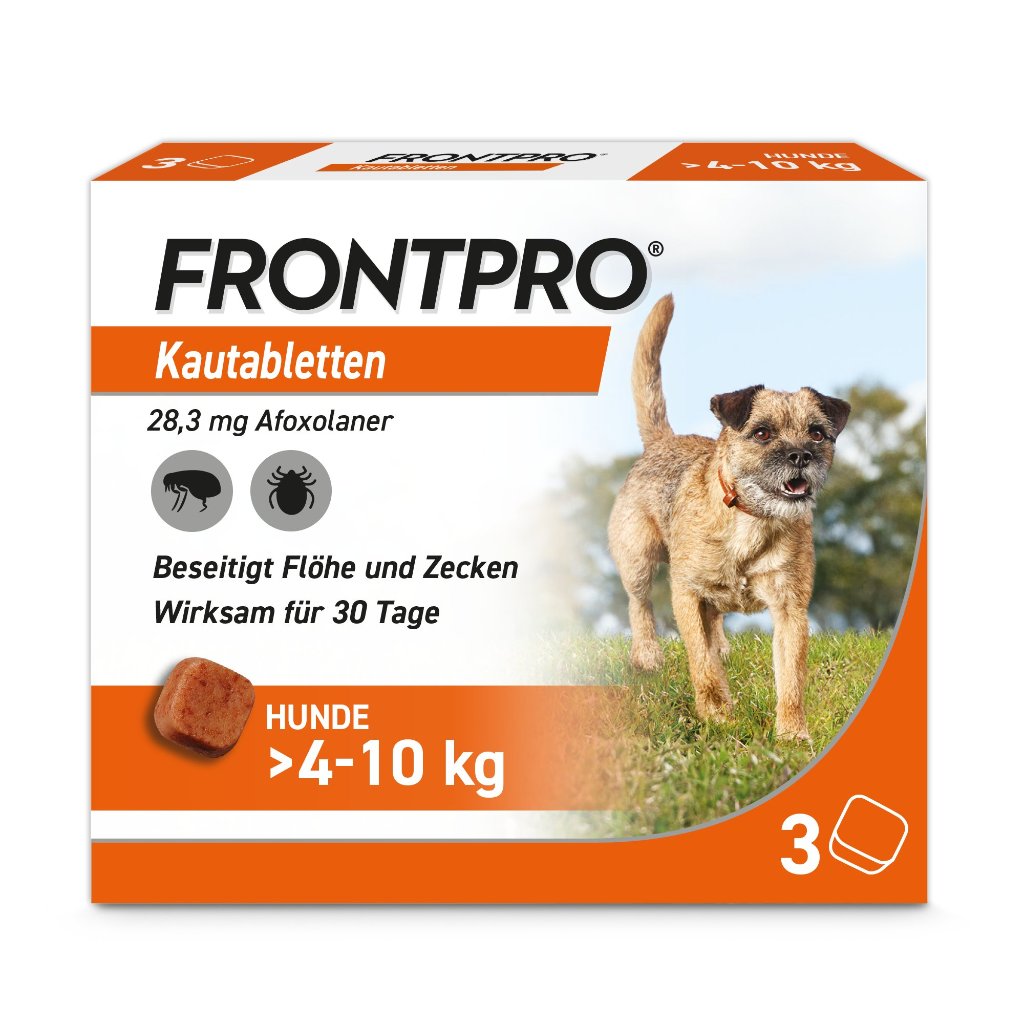 Frontpro Floh- u. Zeckenschutz Kautablette Hund S 4-10kg