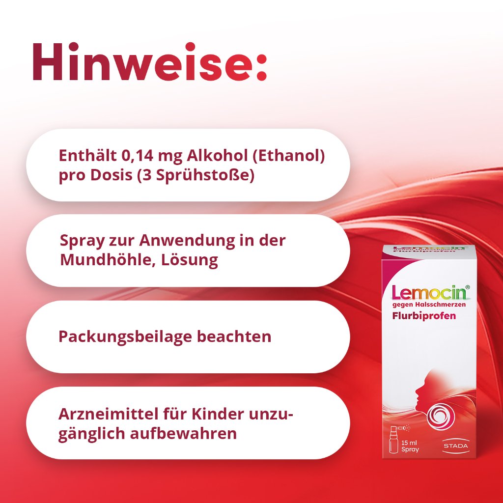 LEMOCIN Flurbiprofen 8,75mg/Dosis Spray Anw.Mundhö