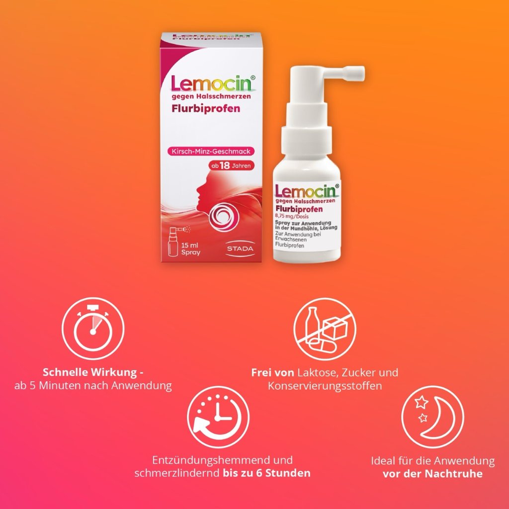 Lemocin® Flurbiprofen Spray gegen Halsschmerzen