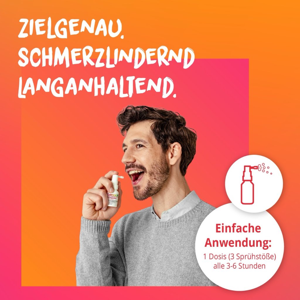 Lemocin® Flurbiprofen Spray gegen Halsschmerzen