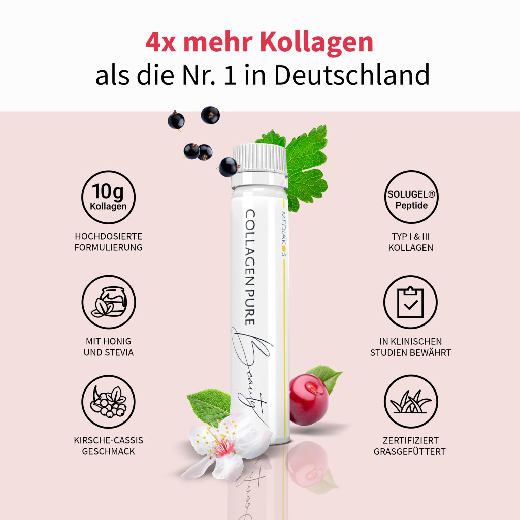 COLLAGEN PURE Beauty 10 g Kollagen Trinkampullen hochdosiert