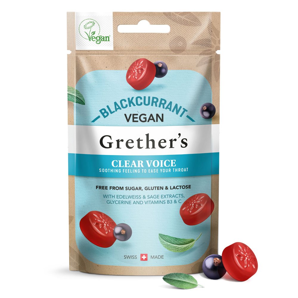 Grethers Vegan - Clear Voice, blackcurrant 45 g