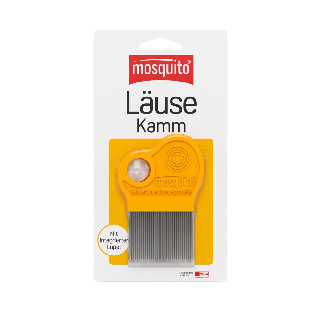 MOSQUITO Nissenkamm Metall mit Lupe