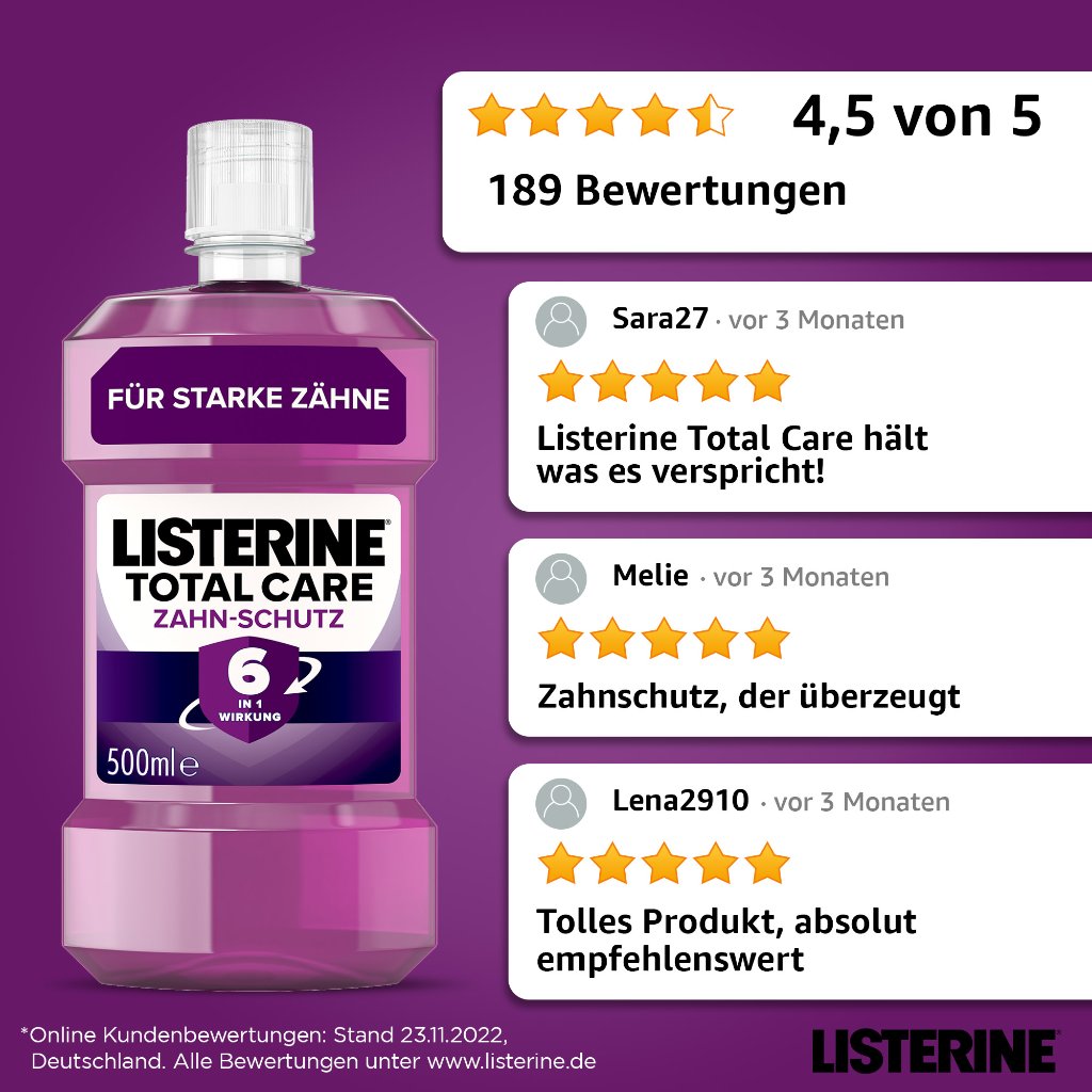 LISTERINE Total Care Zahn-Schutz 500ml
