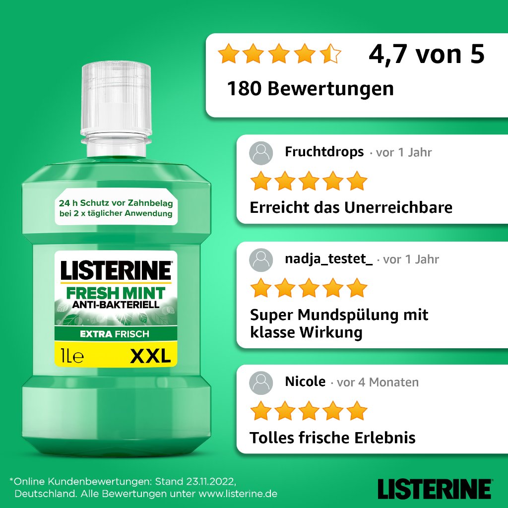LISTERINE Fresh Mint 1 Liter